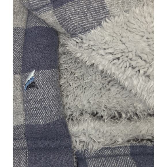 Tailor Vintage Blue Shirt Mens Sz L Shacket Sherpa Checkered Outdoor Lined - Picture 16 of 16